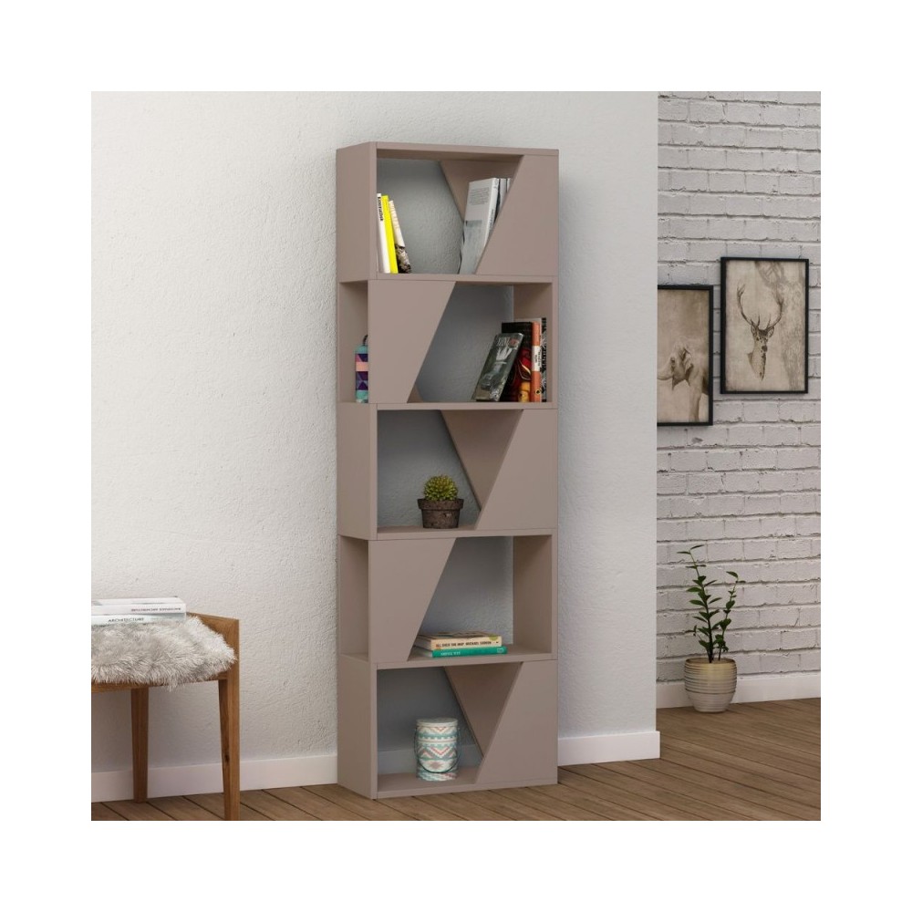 Libreria tortora 5 ripiani Frame 54x168