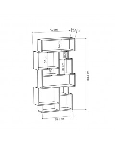 Libreria Orizzontale Bifacciale Karmato 96x168,5 Colore Bianco Prezzo