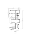 Libreria orizzontale bifacciale Karmato 96x168,5 colore bianco