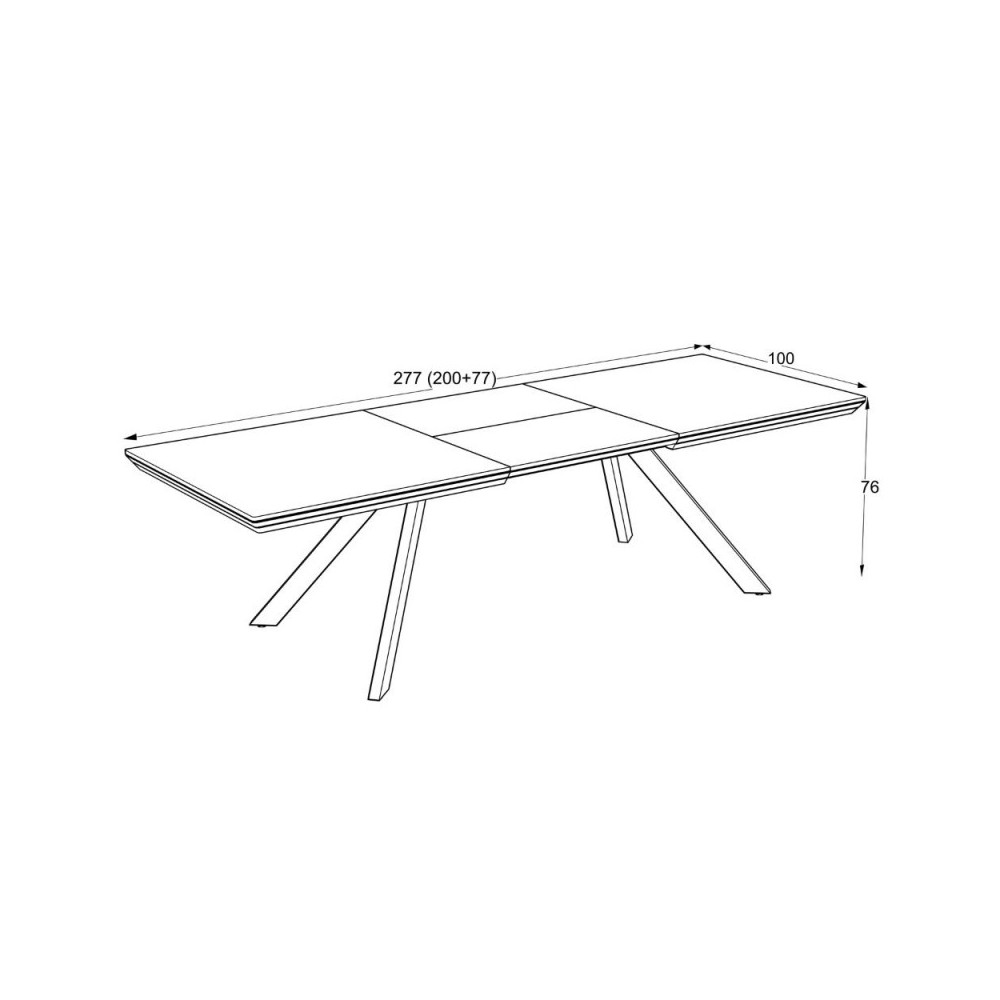 Cribel Tavolo da Pranzo Sintra 140x80 cm in Effetto Marmo Bianco con Gambe Nere in Metallo | Design Moderno, Elegante e Funzionale per Casa, Sala da Pranzo o Ufficio