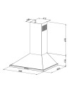 Cappa a piramide 90 cm Eolo90 Samet colore nero