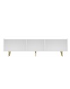 Mobile porta Tv 3 ante Jose 180x42x50h bianco particolari oro