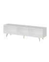 Mobile porta Tv 3 ante Jose 180x42x50h bianco particolari oro