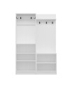 Armadio con appendiabiti Dante 120x37x180h colore bianco