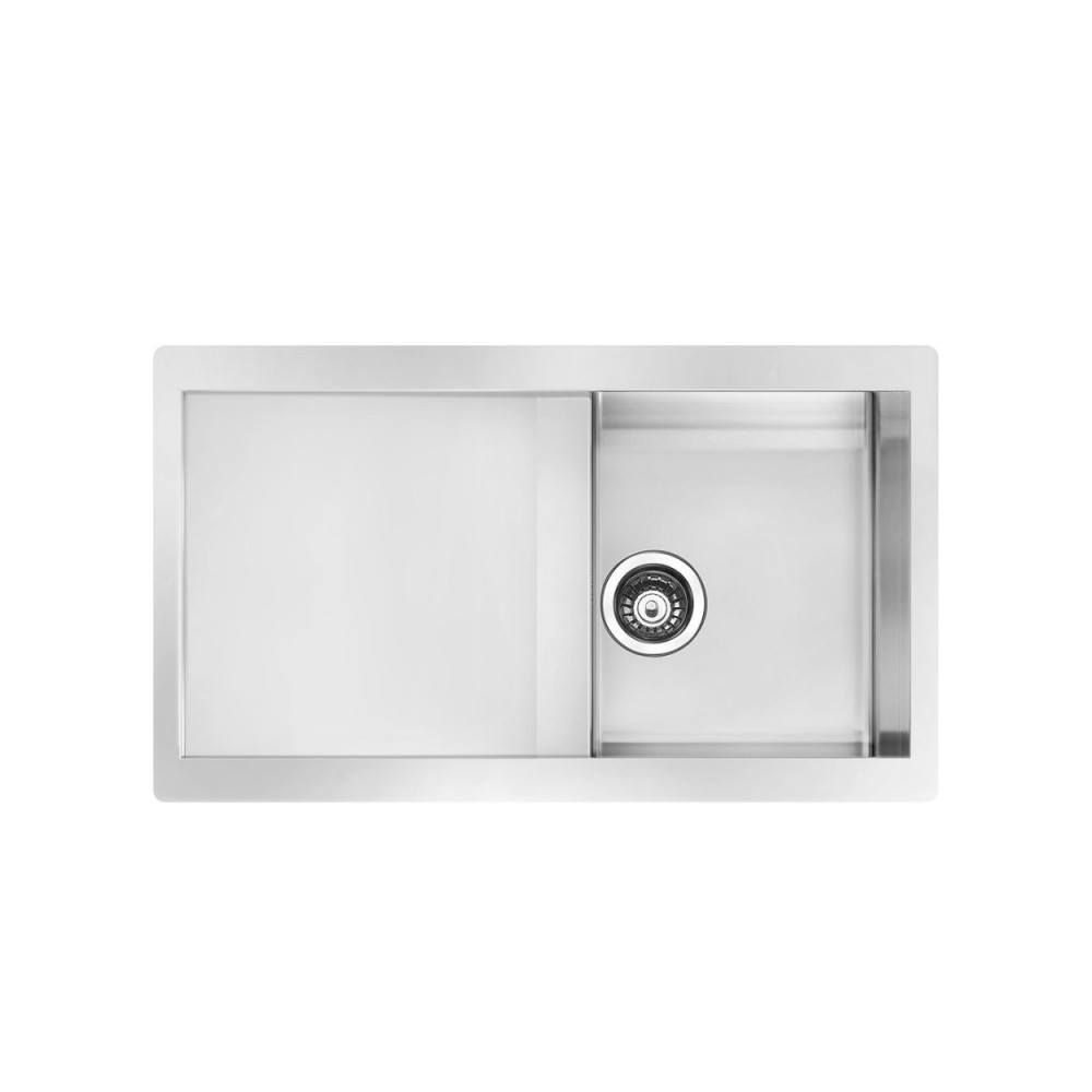 Lavello incasso filotop 1 vasca e gocciolatoio reversibile 86x50 Smeg LQR861F2 inox