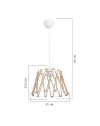Lampada a sospensione metallo e corda Evren ASZ1029 colore bianco