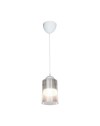 Lampada a sospensione con paralume cilindrico in plastica trasparente Optical ASZ1025