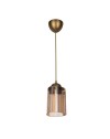 Lampada da soffitto con paralume triangolare in plastica ambra Optical MDL3749
