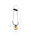 Lampada a sospensione stile minimal Terena ASZ1422 colore nero
