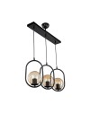 Lampada a sospensione stile moderno con telaio nero 3 punti luce Narissa ASZ1332