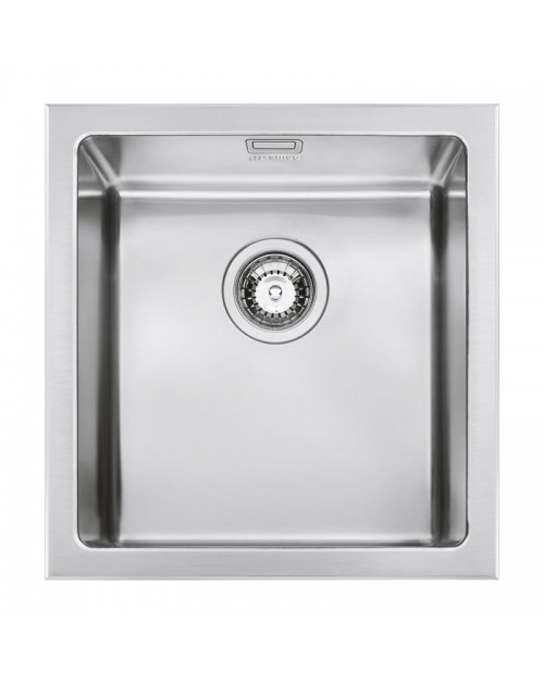 Lavello incasso monovasca semifilo 40x46 Smeg VQR40 inox spazzolato