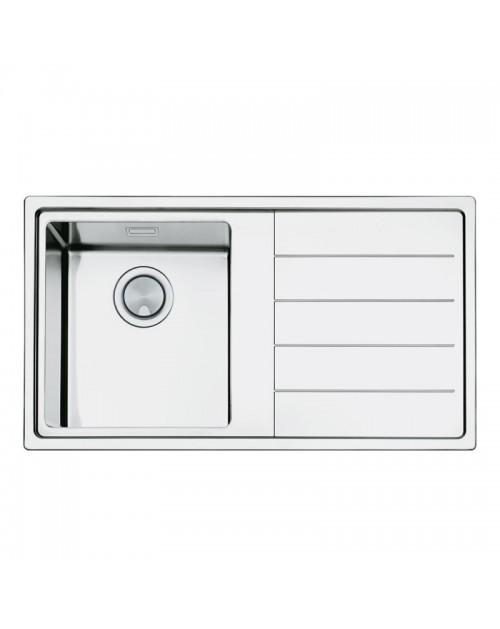 Lavello incasso 1 vasca e gocciolatoio destro 86x50 Smeg LPK861D3 inox spazzolato