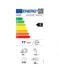 Lavastoviglie incasso scomparsa totale 16 coperti Grundig GNVP4630BW classe C