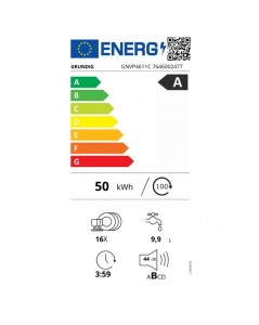 Lavastoviglie incasso scomparsa totale 16 coperti Grundig GNVP4611C classe A