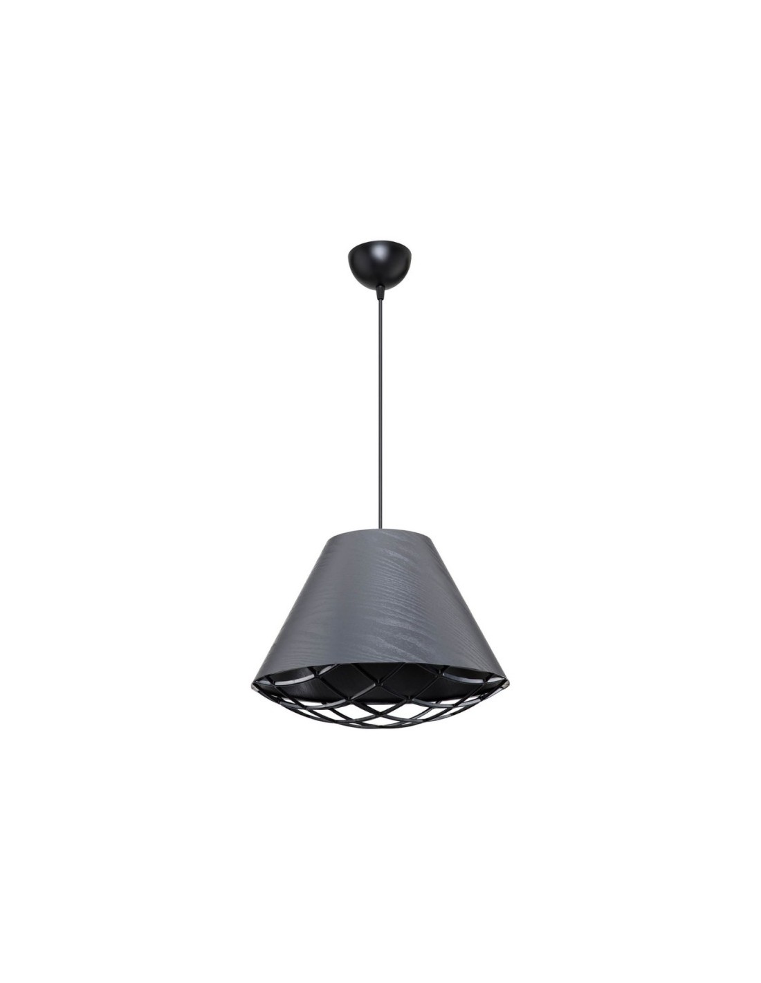 Lampada da soffitto moderna con paralume in tessuto antracite Ayda ASZ1560