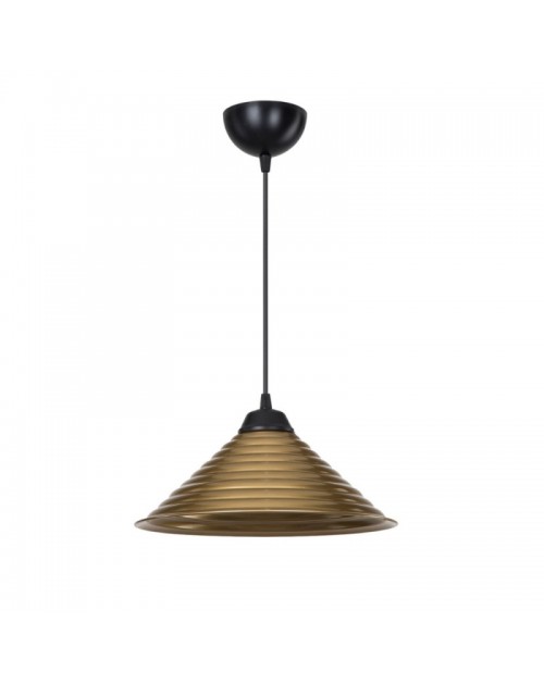 Lampada a sospensione con paralume in metallo bronzo Sava ASZ1619