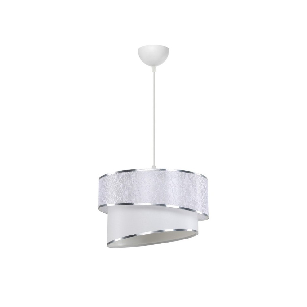 Lampada da soffitto con paralume tessuto bianco Turna ASZ1714