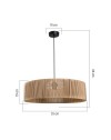 Lampada a sospensione in carta effetto bamboo stile rustico Roya ASZ1747 colore caffè