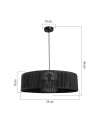Lampada a sospensione in carta effetto bamboo stile rustico Roya ASZ1749 colore nero