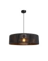 Lampada a sospensione in carta effetto bamboo stile rustico Roya ASZ1749 colore nero