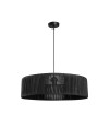 Lampada a sospensione in carta effetto bamboo stile rustico Roya ASZ1749 colore nero