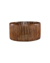 Paralume in carta intrecciata effetto bamboo caffè ROYA ASZ1751