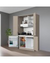 Cucina a scomparsa completa di elettrodomestici Fold olmo 125
