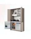 Cucina a scomparsa completa di elettrodomestici Fold olmo 125