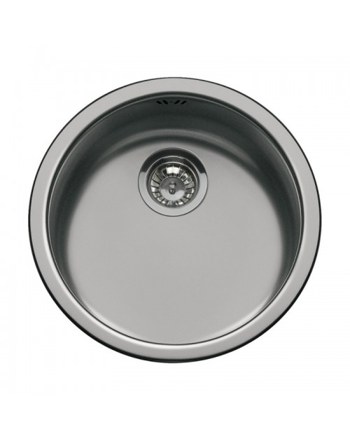 Lavello incasso monovasca rotondo 43.7x43.7 Smeg 10I3PN PVD nero opaco