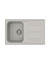 Lavello incasso 1 vasca e gocciolatoio reversibile 79x50 Smeg LZ791AL colore alluminio