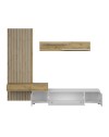 Parete attrezzata porta TV Rebecca 250  colore bianco e rovere