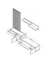 Parete attrezzata porta TV Rebecca 250 cm colore nero e rovere
