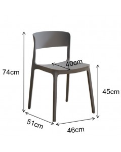 Sedia in polipropilene design moderno Diaspro colore bianco