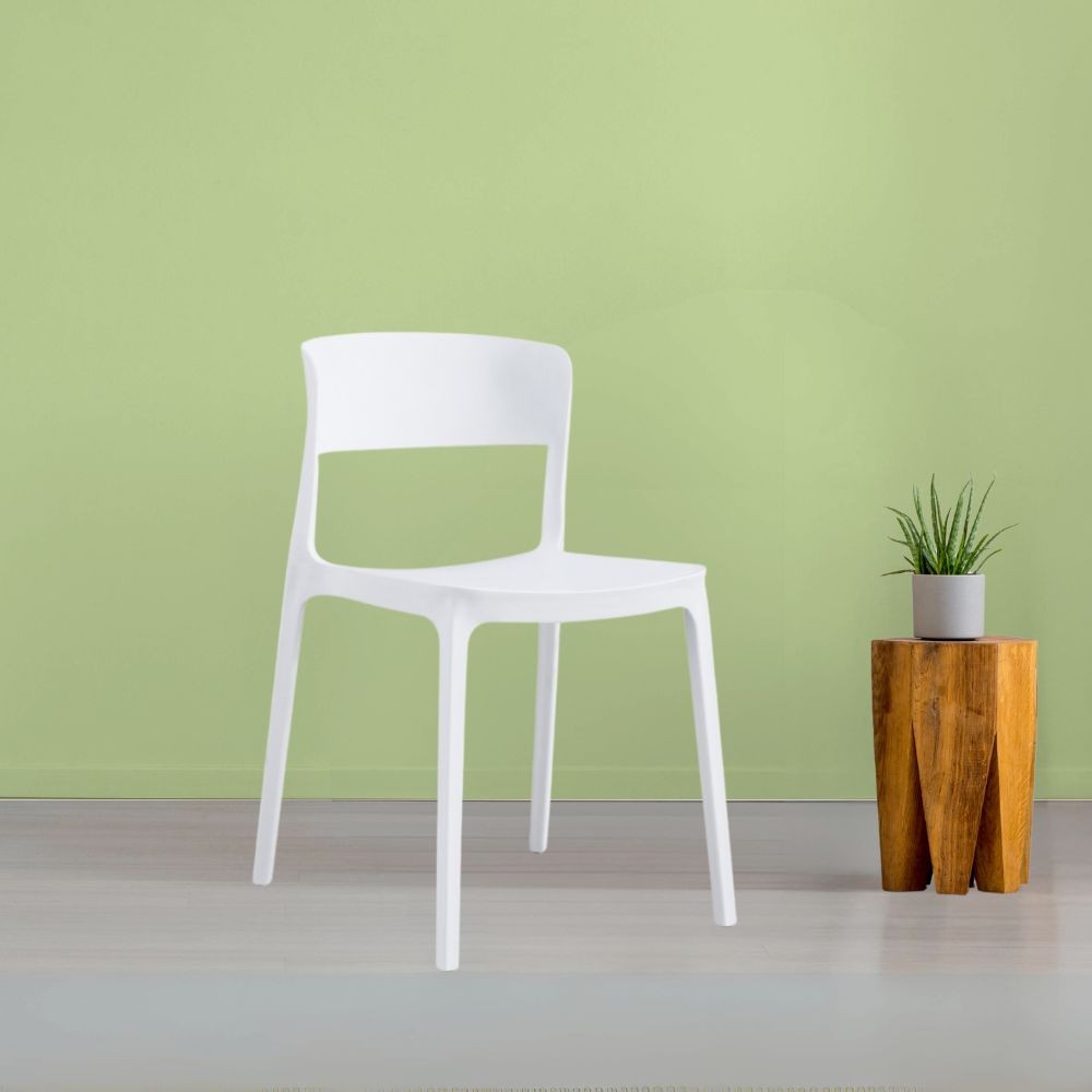 Sedia in polipropilene Diaspro colore bianco
