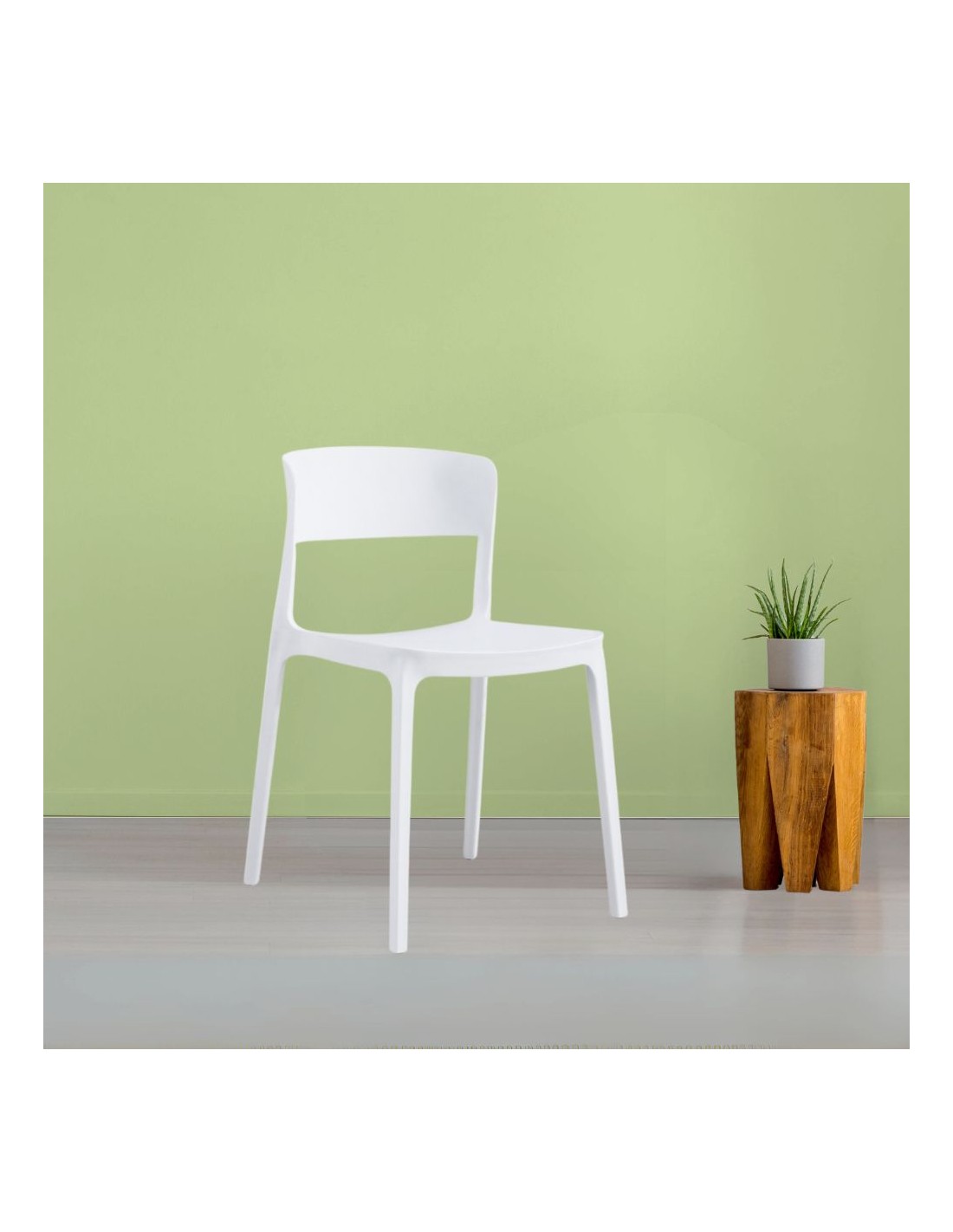Sedia in polipropilene bianco design moderno Diaspro