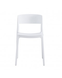Sedia in polipropilene design moderno Diaspro colore bianco