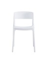Sedia in polipropilene design moderno Diaspro colore bianco