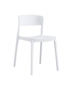 Sedia in polipropilene design moderno Diaspro colore bianco