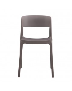 Sedia in polipropilene design moderno Diaspro colore tortora
