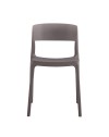 Sedia in polipropilene design moderno Diaspro colore tortora