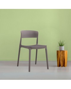 Sedia in polipropilene design moderno Diaspro colore tortora