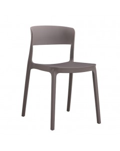 Sedia in polipropilene design moderno Diaspro colore tortora