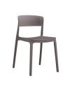 Sedia in polipropilene design moderno Diaspro colore tortora