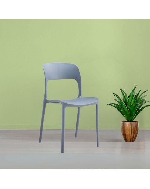 Sedia in polipropilene design moderno Berillo colore grigio scuro