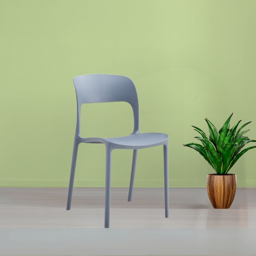 Sedia in polipropilene design moderno Berillo colore grigio scuro