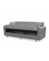 Divano 3 posti con contenitore e funzione letto Poem tortora 210x78x78H