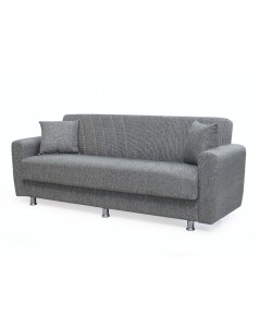 Divano 3 posti con contenitore e funzione letto Poem tortora 210x78x78H
