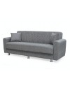 Divano 3 posti con contenitore e funzione letto Poem tortora 210x78x78H