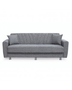 Divano 3 posti con contenitore e funzione letto Poem tortora 210x78x78H