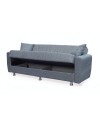 Divano 3 posti con contenitore e funzione letto Poem grigio 210x78x78H
